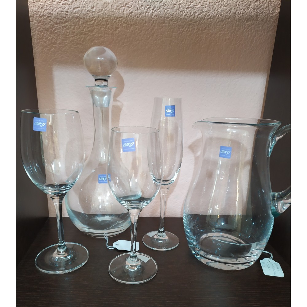 Servizio bicchieri in cristallo per 12 persone rio - OIKO CRISTALLERIE